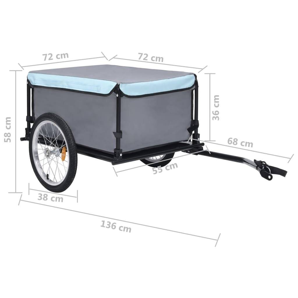 Symbolbild für Fahrrad-Lastenanhänger Schwarz und Blau 65 kg