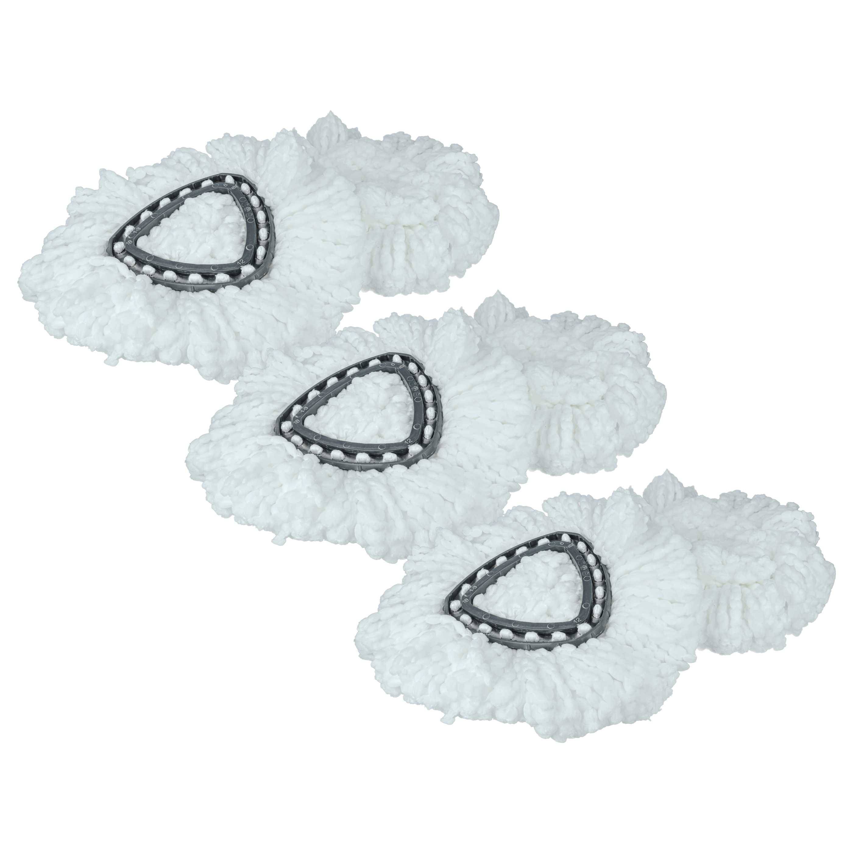 vhbw 6x Wischbezug kompatibel mit Vileda Easy Wring & Clean | Turbo Easy Wring Wischmopp - Ersatzkopf, Mikrofaser-0