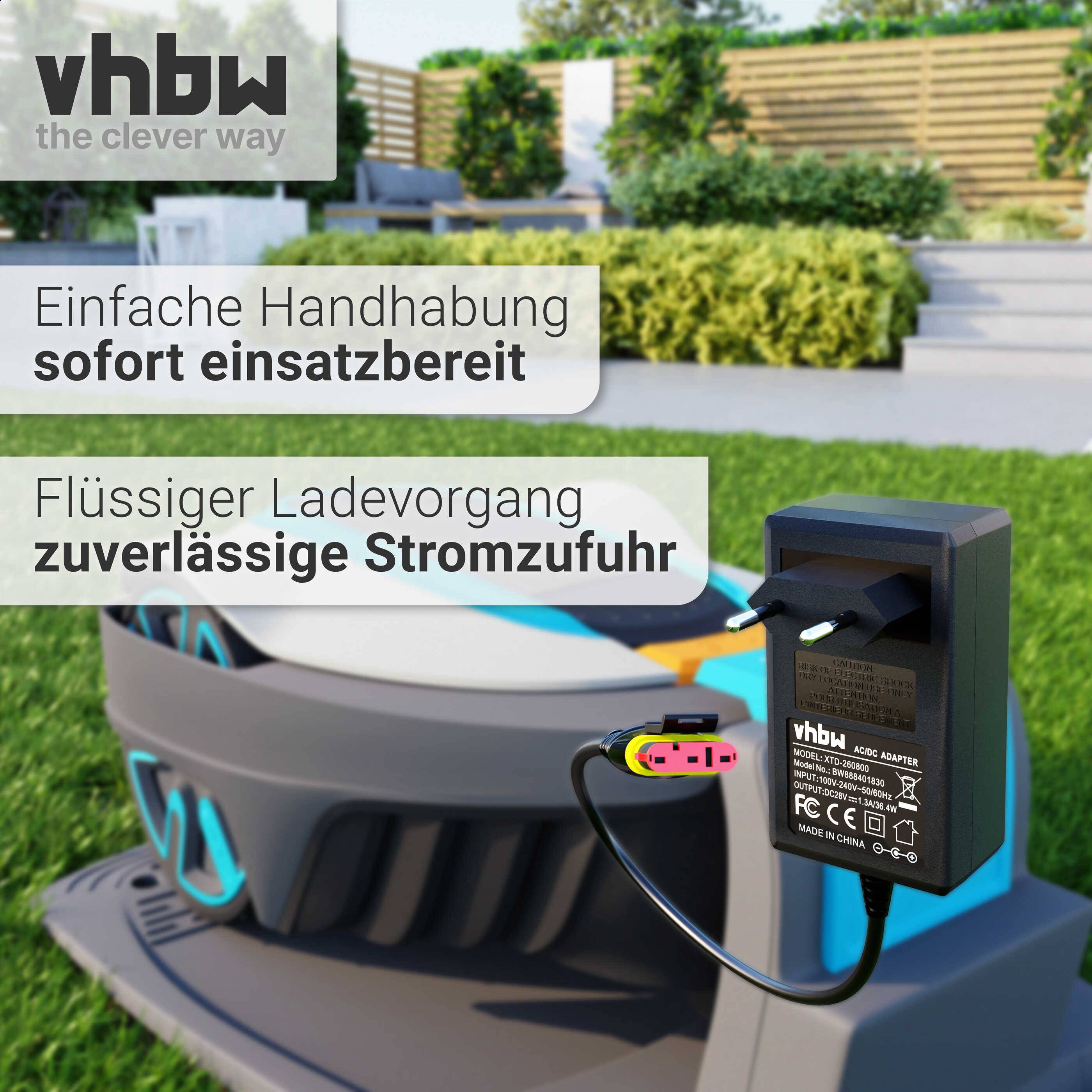 vhbw Netzteil kompatibel mit Flymo EasiLife Go 500 | Go 250 Mähroboter - 10,1 cm-3