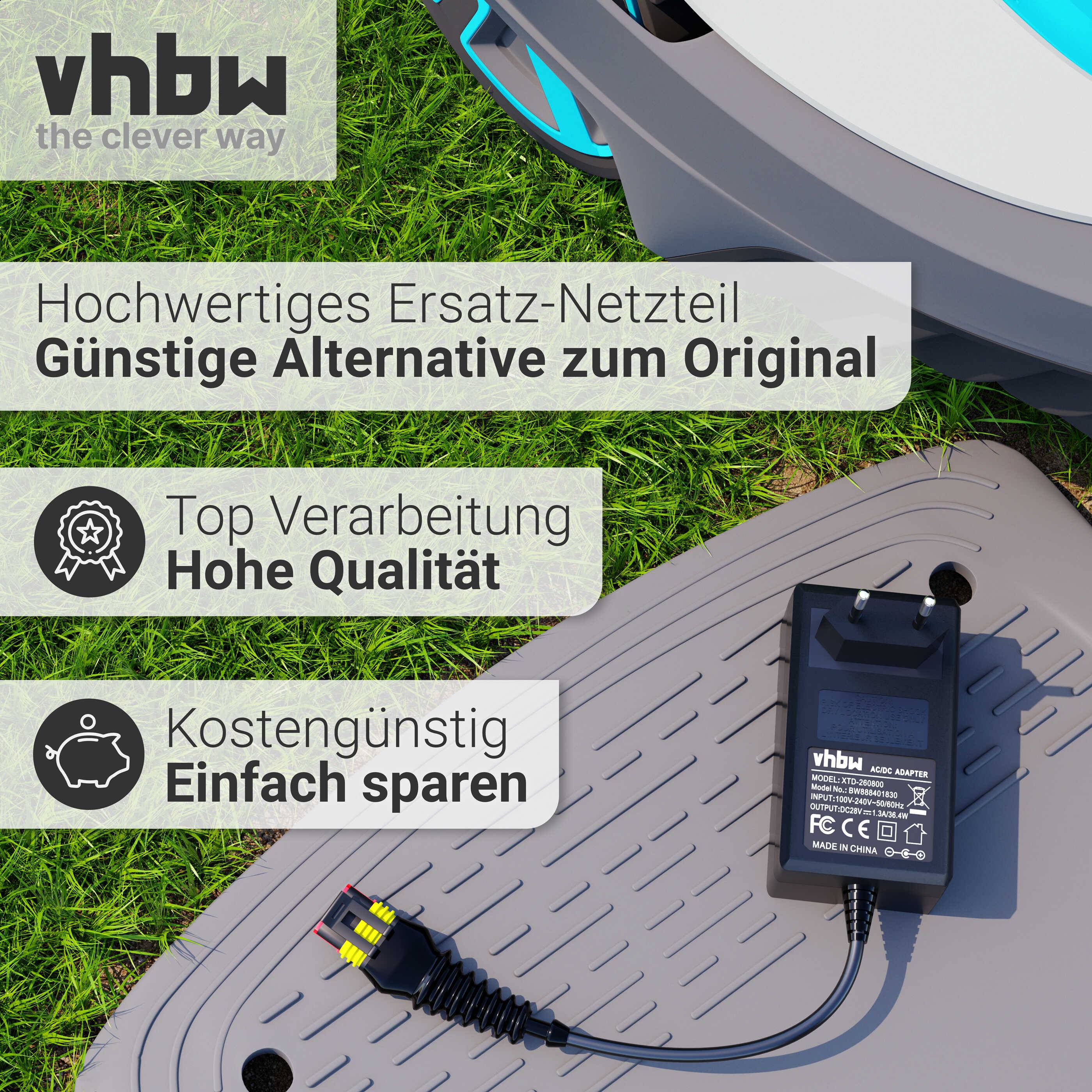 vhbw Netzteil kompatibel mit Flymo EasiLife Go 500 | Go 250 Mähroboter - 10,1 cm-4