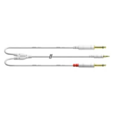 Cordial  Audio Adapterkabel [1x Klinkenstecker 3.5 mm - 2x Klinkenstecker 6.35 mm] 3.00 m Weiß