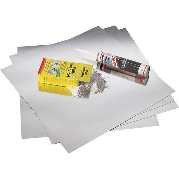 Magnetwand-Set mit Zubehör Metalltafeln auf der Tapete 4 Platten = 1 m². Holtz Office Support GmbH 10000049-0