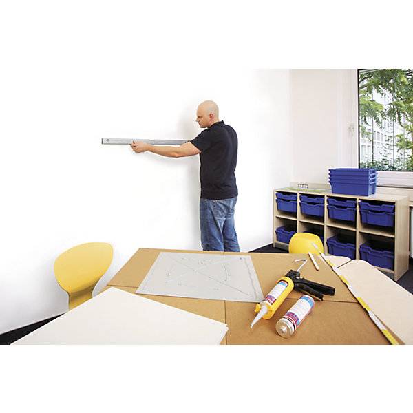Magnetwand-Set mit Zubehör Metalltafeln auf der Tapete 4 Platten = 1 m². Holtz Office Support GmbH 10000049-3