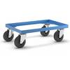 Fahrgestell aus Stahl mit Vollgummireifen Tragfähigkeit 250 kg Ladefläche 610 x 410 mm. TAKKT Industrial &