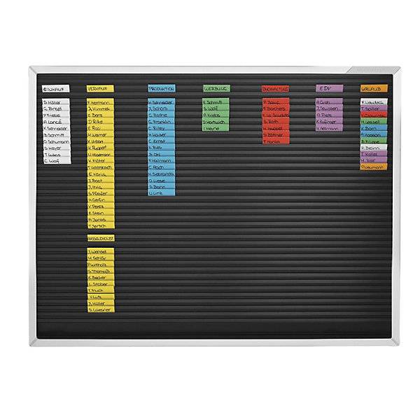 Magnetoplan Streifensteckplaner 61B mit 61 Bahnen 80x77,4cm - Anthrazit