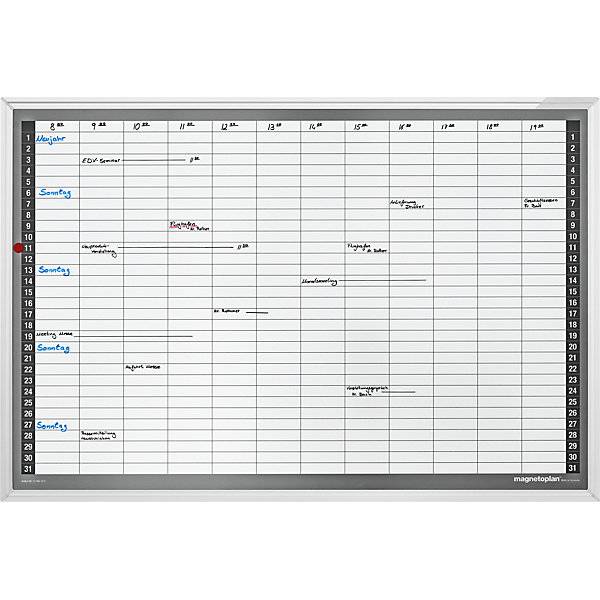 Monatsplaner-Set Typ CC Stahl emailliert BxH 920 x 625 mm. Holtz Office Support GmbH 11112349-1