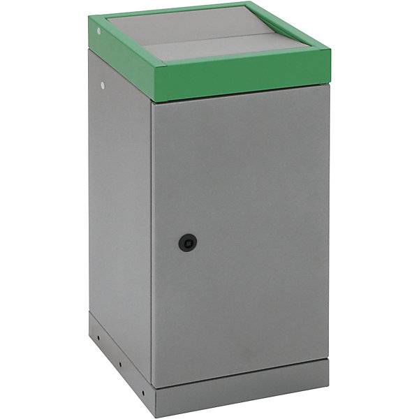 Wertstoffsammler mit Flügeltür einzeln Volumen 30 l Volumen 30 l Deckelfarbe Grün. Stumpf Metall GmbH-1