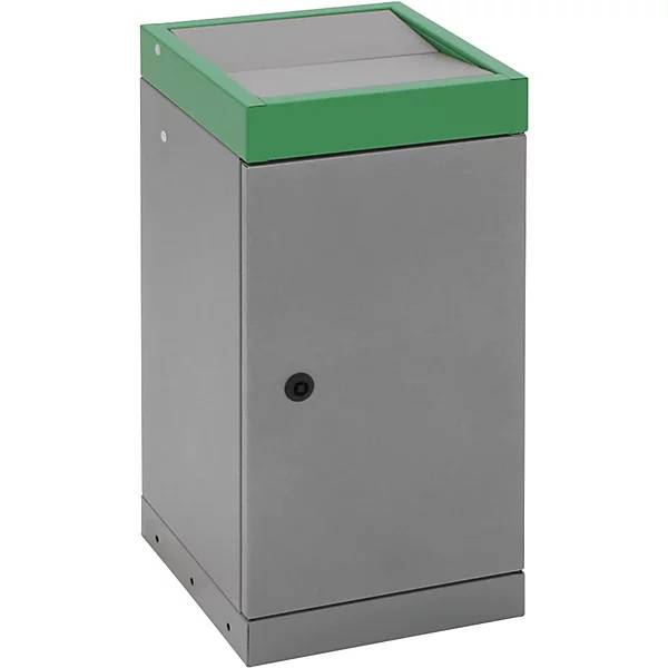 Wertstoffsammler mit Flügeltür einzeln Volumen 30 l Volumen 30 l Deckelfarbe Grün. Stumpf Metall GmbH-2