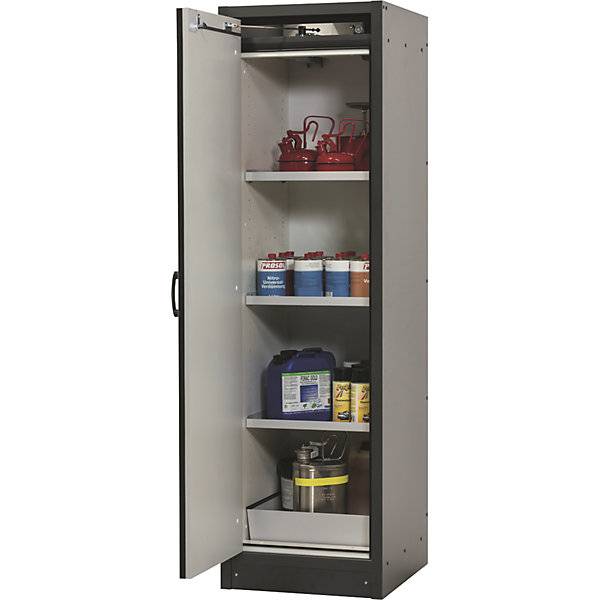 Gefahrstoffschrank, Sicherheitsschrank Typ 30 - ca. 2 x 0,6 x 0,6 m - Türanschlag links - 3 Fachböden - mit Lochblech --1