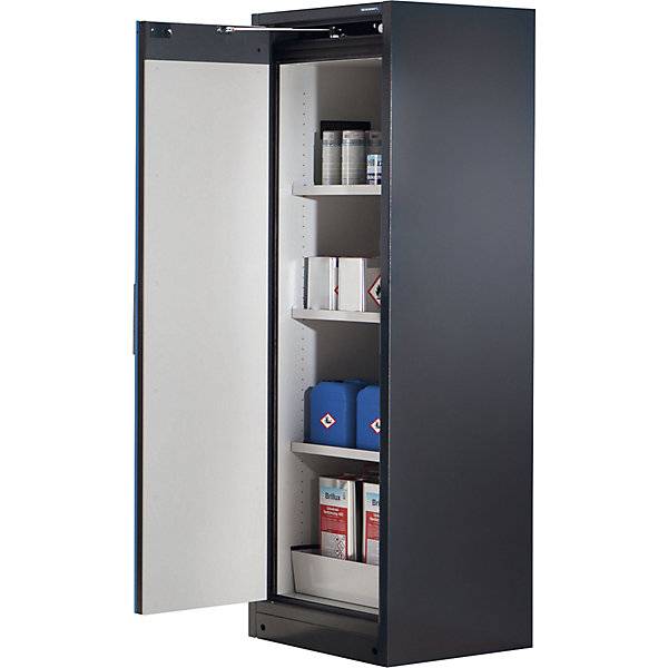 Feuerbeständiger Gefahrstoffschrank Typ 90 1-türig 3 Fachböden Tür lichtblau. TAKKT Industrial & Packaging-1