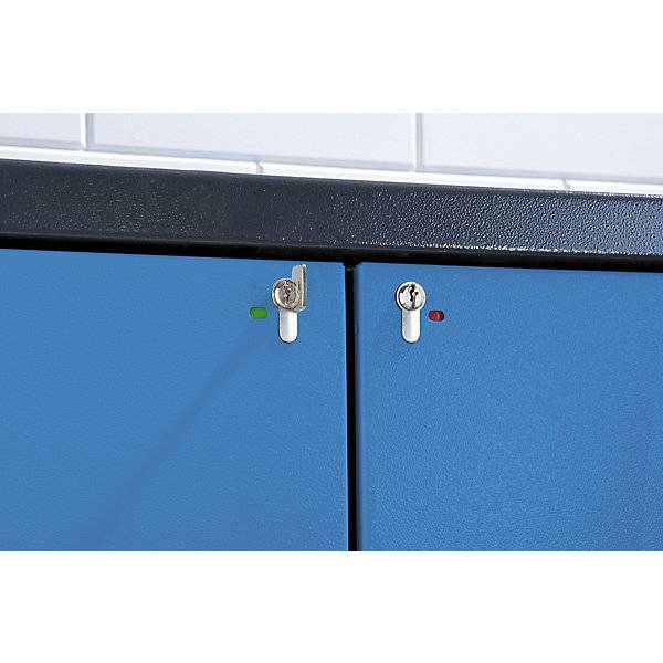 Feuerbeständiger Gefahrstoffschrank Typ 90 1-türig 3 Fachböden Tür lichtblau. TAKKT Industrial & Packaging-2