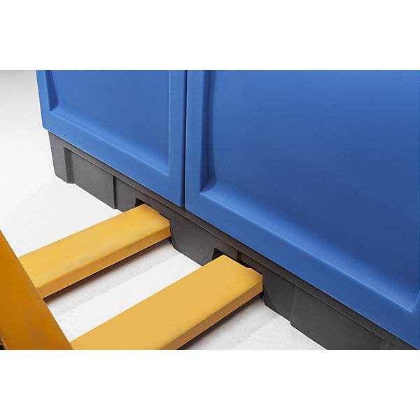 PE-Gefahrstoffdepot mit Türen für 4 x 200-l-Fässer Auffangvolumen 1150 l. TAKKT Industrial & Packaging GmbH-4