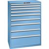 Schubladenschrank Stahlblech HxB 1450 x 1023 mm 9 Schubladen Tragkraft 200 kg lichtblau. Lista GmbH 11233849