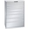 Schubladenschrank Stahlblech HxB 1450 x 1023 mm 9 Schubladen Tragkraft 200 kg lichtgrau. Lista GmbH 11234049