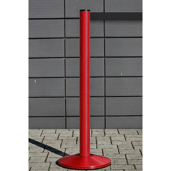 Gurtpfosten Beltrac EXTEND Aluminium Pfosten rot Gurt schwarz. VIA GUIDE GmbH 69224149-1