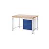 Werkbank Gestellbauweise 3 Schubladen Größe L je 1 x 120/180/240 mm hoch Tiefe 900 mm Breite 1250 mm. Rau