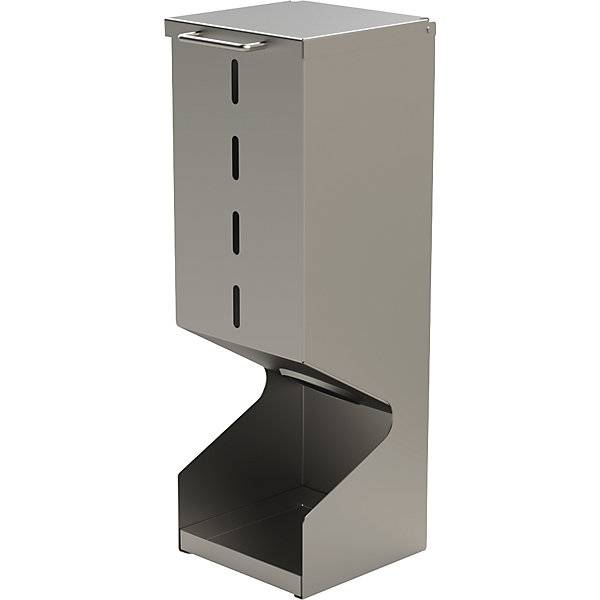 Reinraum-Spenderbox aus Edelstahl, 1 Abteil, 150 x 150 x 600 mm