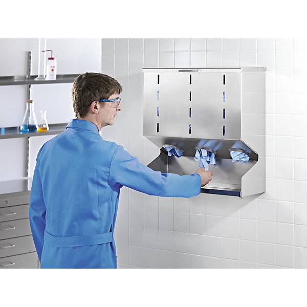 Reinraum-Spenderbox aus Edelstahl, 1 Abteil, 150 x 150 x 600 mm-1