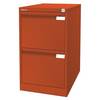 Hängeregistraturschrank 1-bahnig 2 Schübe DIN A4 orange. BISLEY 113742 49