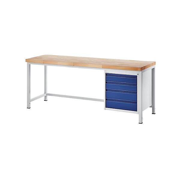Werkbank Gestellbauweise 4 Schubladen Größe L Tiefe 700 mm Breite 2000 mm. Rau GmbH 11296149