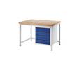Werkbank Gestellbauweise 4 Schubladen Größe L Tiefe 900 mm Breite 1250 mm. Rau GmbH 11296349