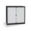 Euro-Rollladenschrank Breite 1000 mm 2 Fachböden tiefschwarz / lichtgrau. TAKKT Industrial & Packaging GmbH