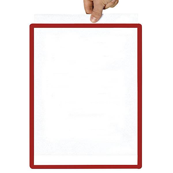 Rahmen mit Klarsichtfolie Papierformat A2 VE 10 Stk selbstklebend rot. TAKKT Industrial & Packaging GmbH