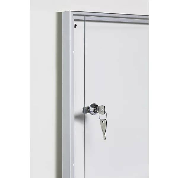 Schaukasten für innen für Format 2 x 1 DIN A4 Rahmen silber eloxiert. Schaar-Design 11416049-1