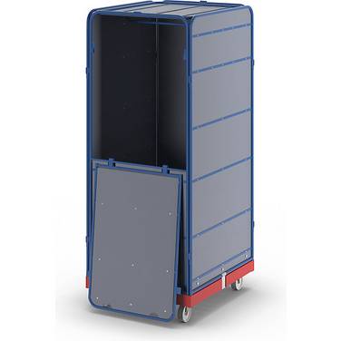 Rollbehälter SAFE Logistikbox HxBxT 1785 x 720 x 810 mm Rollplatte rot. ESB Engineering System Bau GmbH