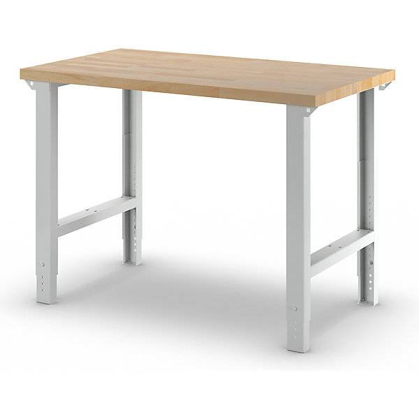 Werkbank Baukastensystem Serie 7000 Füße ohne Unterbauschränke BxT 1250 x 700 mm. TAKKT Industrial & Packaging-2