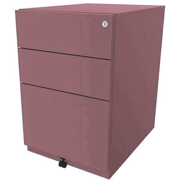 Rollcontainer Note™ mit 2 Universalschubladen 1 Hängeregistratur HxBxT 645 x 420 x 565 mm pink. BISLEY 115375