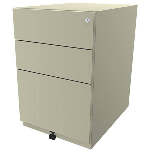 Rollcontainer Note™ mit 2 Universalschubladen 1 Hängeregistratur HxBxT 645 x 420 x 565 mm hellelfenbein.