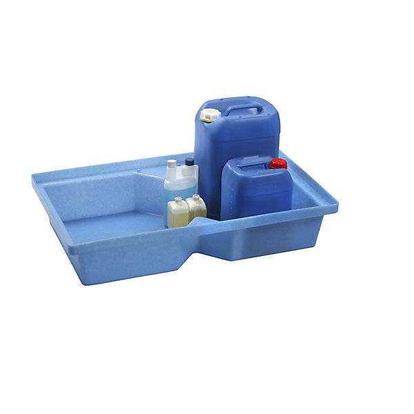 PE-Kleingebinde- und Palettenwanne LxBxH 1000 x 600 x 200 mm Auffangvolumen 60 l ohne Gitterrost. Emtez GmbH-1