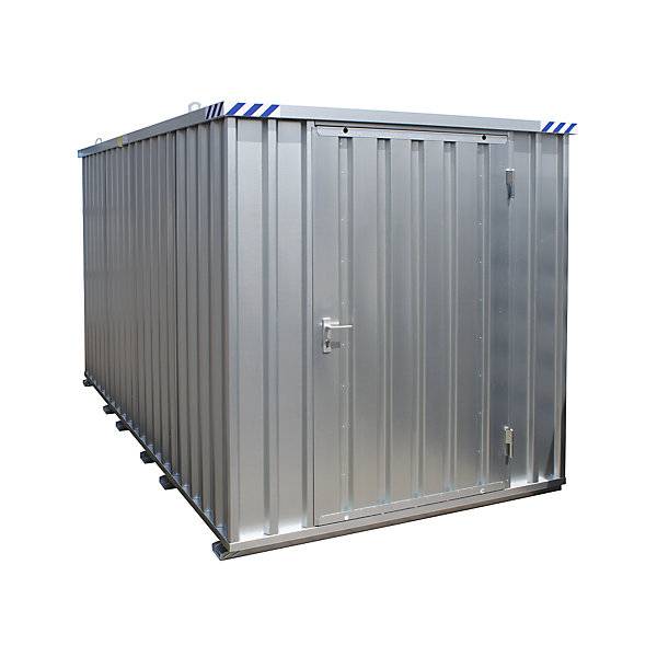 Schnellbaucontainer verzinkt zerlegt mit Holzfußboden Außen-BxTxH 4100 x 2100 x 2100 mm. 123420 49 Container-0