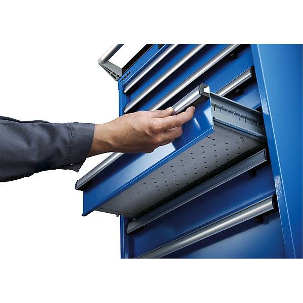 Schubladenschrank Breite 564 mm fahrbar 6 Schubladen HxT 890 x 572 mm grau metallic / lichtgrau. Lista GmbH-2