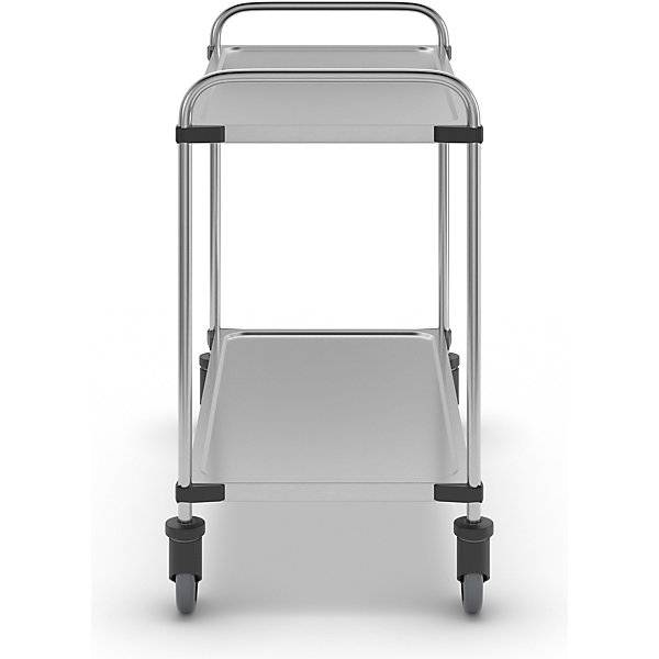 Servierwagen aus Edelstahl mit 2 Etagen LxBxH 1070 x 570 x 950 mm unmontiert. RieberGmbH & CO. KG 11919849-1