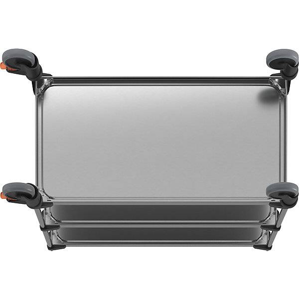 Servierwagen aus Edelstahl mit 3 Etagen LxBxH 1070 x 570 x 950 mm unmontiert. RieberGmbH & CO. KG 11920149-4