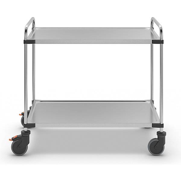 Servierwagen aus Edelstahl mit 2 Etagen LxBxH 1070 x 670 x 950 mm montiert. RieberGmbH & CO. KG 11920649-3