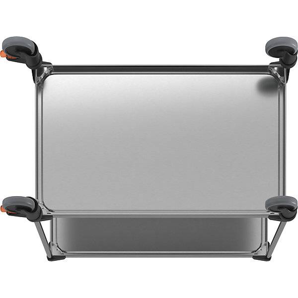 Servierwagen aus Edelstahl mit 2 Etagen LxBxH 1070 x 670 x 950 mm montiert. RieberGmbH & CO. KG 11920649-4