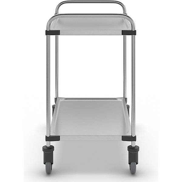 Servierwagen aus Edelstahl mit 2 Etagen LxBxH 870 x 570 x 950 mm montiert. RieberGmbH & CO. KG 11919449-2