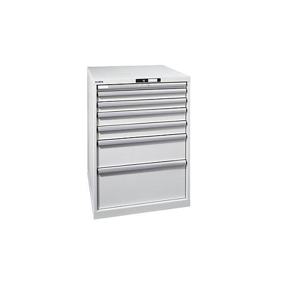 Schubladenschrank Stahlblech HxB 1000 x 717 mm 7 Schubladen lichtgrau / lichtblau. Lista GmbH 11671549-2