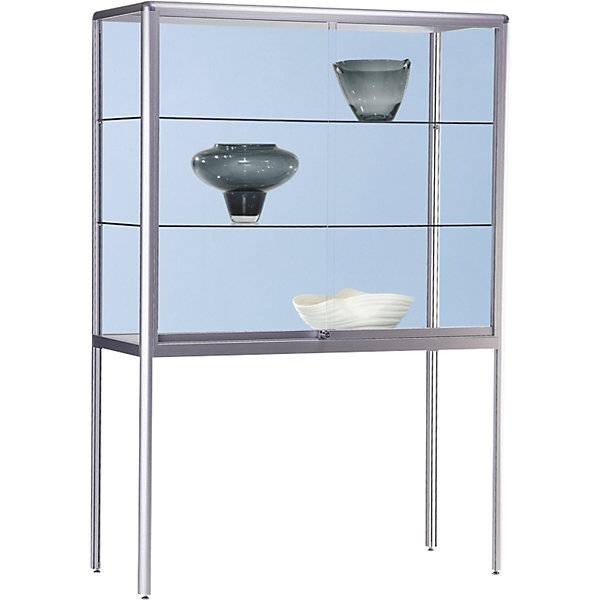 Vitrine Ausführung Schrankvitrine Breite 1500 mm 2 Schiebetüren schwer entflammbar. TAKKT Industrial &-0