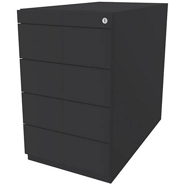 Standcontainer Note™ mit 4 Universalschubladen Tiefe 775 mm anthrazitgrau. Bisley GmbH 11585049-0