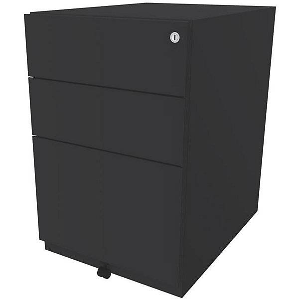 Rollcontainer Note™ mit 2 Universalschubladen 1 Hängeregistratur HxBxT 645 x 420 x 565 mm anthrazitgrau.