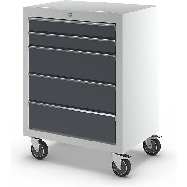 Schubladen-Rollwagen HxBxT 860 x 646 x 460 mm mit 5 Schubladen und 4 Lenkrollen. Simon Evers & CO. GmbH-3