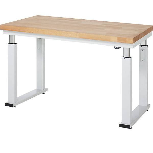 Arbeitstisch elektrisch höhenverstellbar - Tragkraft 600 kg Höhe 740 - 1140 mm Buchenplatte massiv BxT 1250 x-0