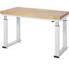 Arbeitstisch elektrisch höhenverstellbar - Tragkraft 600 kg Höhe 740 - 1140 mm Buchenplatte massiv BxT 1250 x