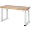 Arbeitstisch elektrisch höhenverstellbar - Tragkraft 600 kg Höhe 740 - 1140 mm Buchenplatte massiv BxT 1500 x