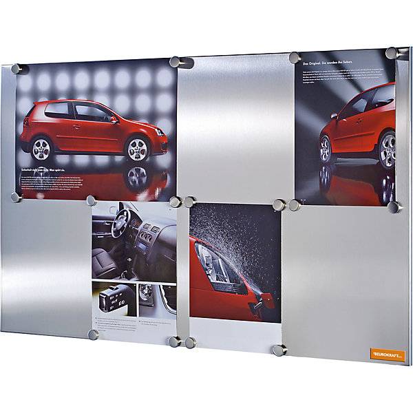 Edelstahl-Magnetwand matt gebürstet BxH 1465 x 965 mm. TAKKT Industrial & Packaging GmbH 42271449-1
