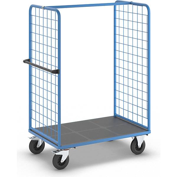 Etagenwagen mit Gitter-Seitenwänden Vollgummireifen Ladefläche 1175 x 800 mm. TAKKT Industrial & Packaging GmbH-0